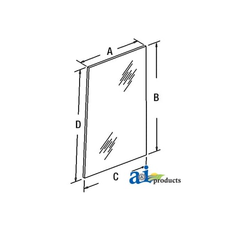 A & I Products Glass, Rear (LH) 37.5" x23" x2" A-1340200C1